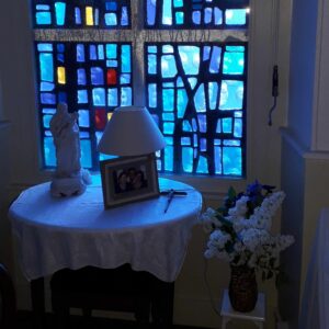 ceramique et lampe avec fleurs